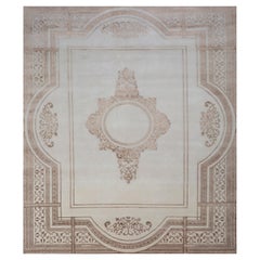 Jaipur Rugs 6X9 Feet Hand Knotted Carpet Wool And Bamboo Silk Ivory Modern Rug