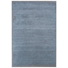 Tappeto Contemplative Horizon skyline blu e legno di frassino 180X270 cm annodato a mano