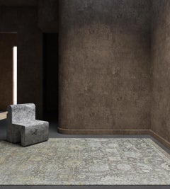 Jaipur Rugs 6X9 Feet Hand Knotted Carpet Wool And Silk Blue Transitional Rug