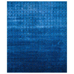 Jaipur Rugs 6x9 Feet Hand geknüpft Teppich Wolle und Seide modern Blau Teppich