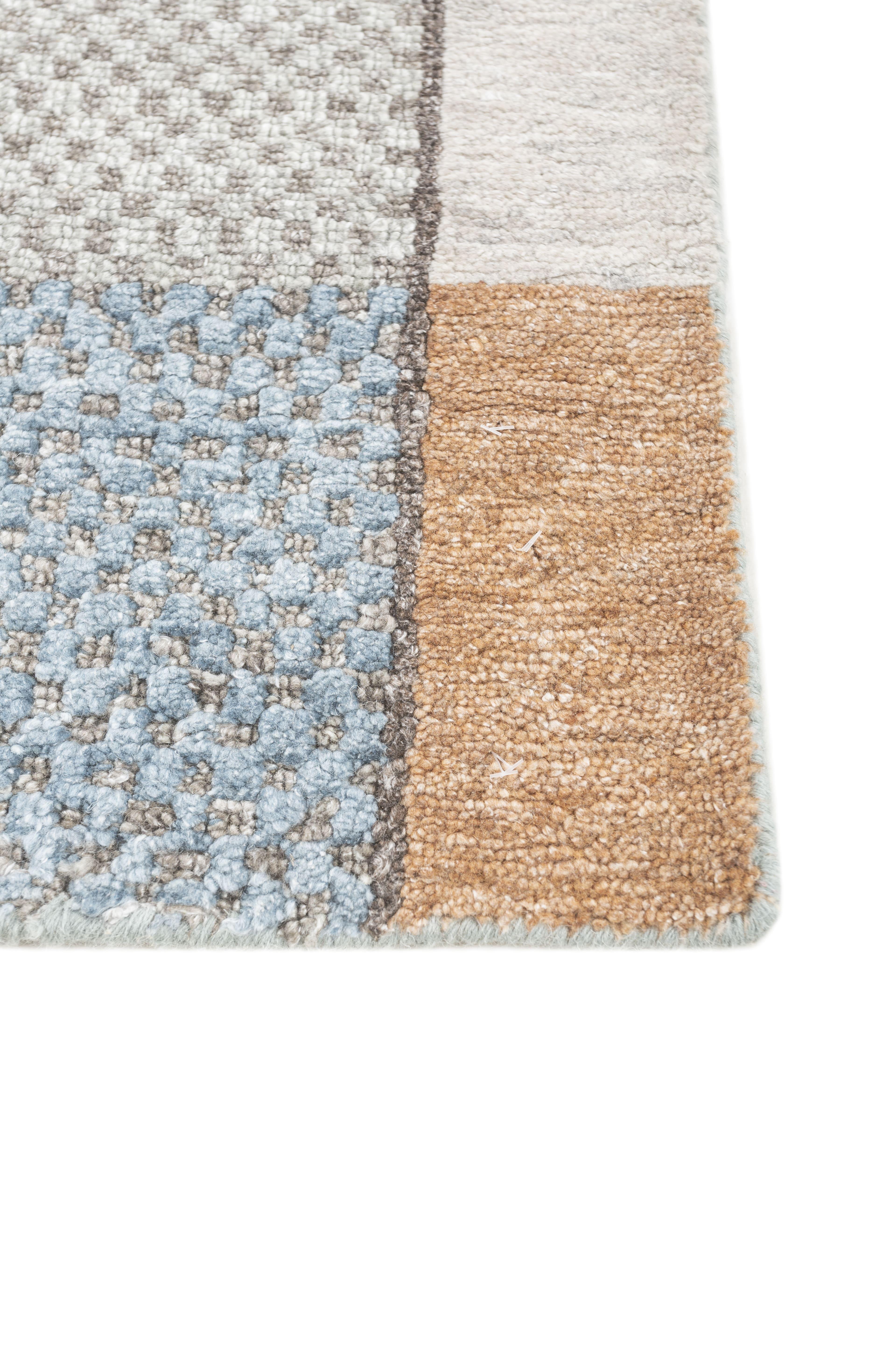 Moderne Jaipur Rugs 6X9 pieds Tapis noué à la main Laine et crayon Tapis moderne Ivoire en vente