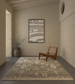 Jaipur Rugs 6X9 Feet Hand Knotted Carpet Wool Beige & Brown Modern Moroccan Rug