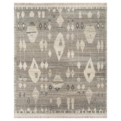 Jaipur Rugs 6X9 Feet Hand Knotted Carpet Wool Beige & Brown Modern Moroccan Rug