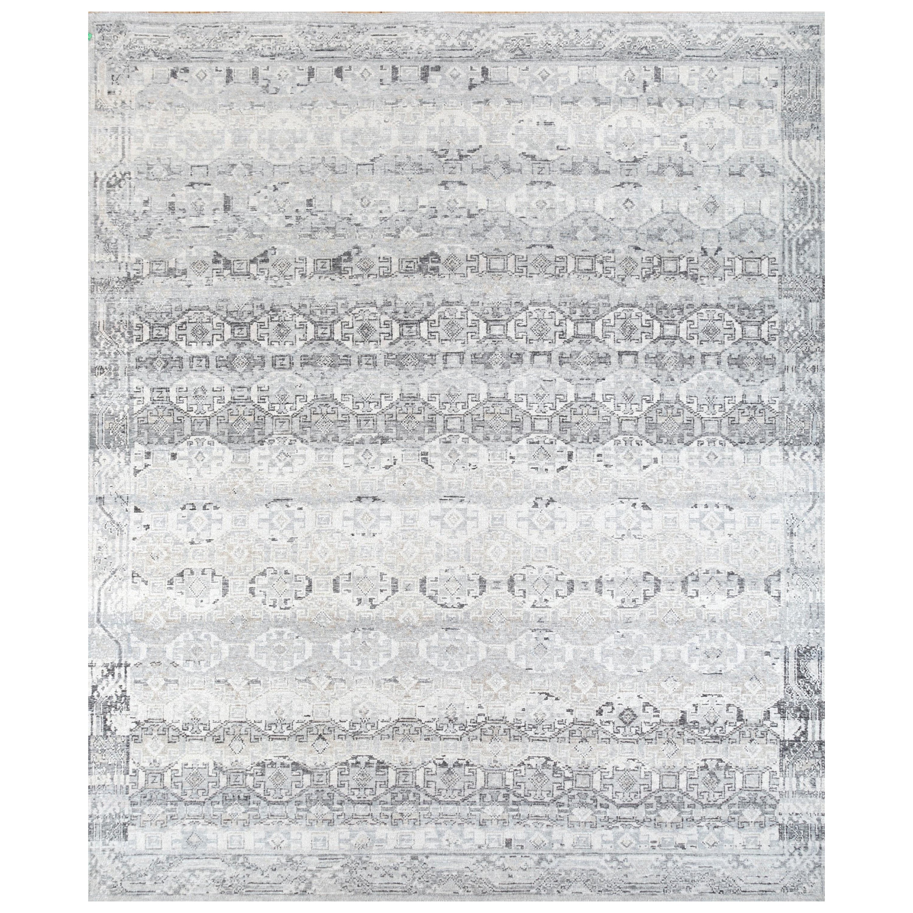 Whiting of Sand Dunes Medium taupe White 180X270 cm Tappeto annodato a mano in vendita