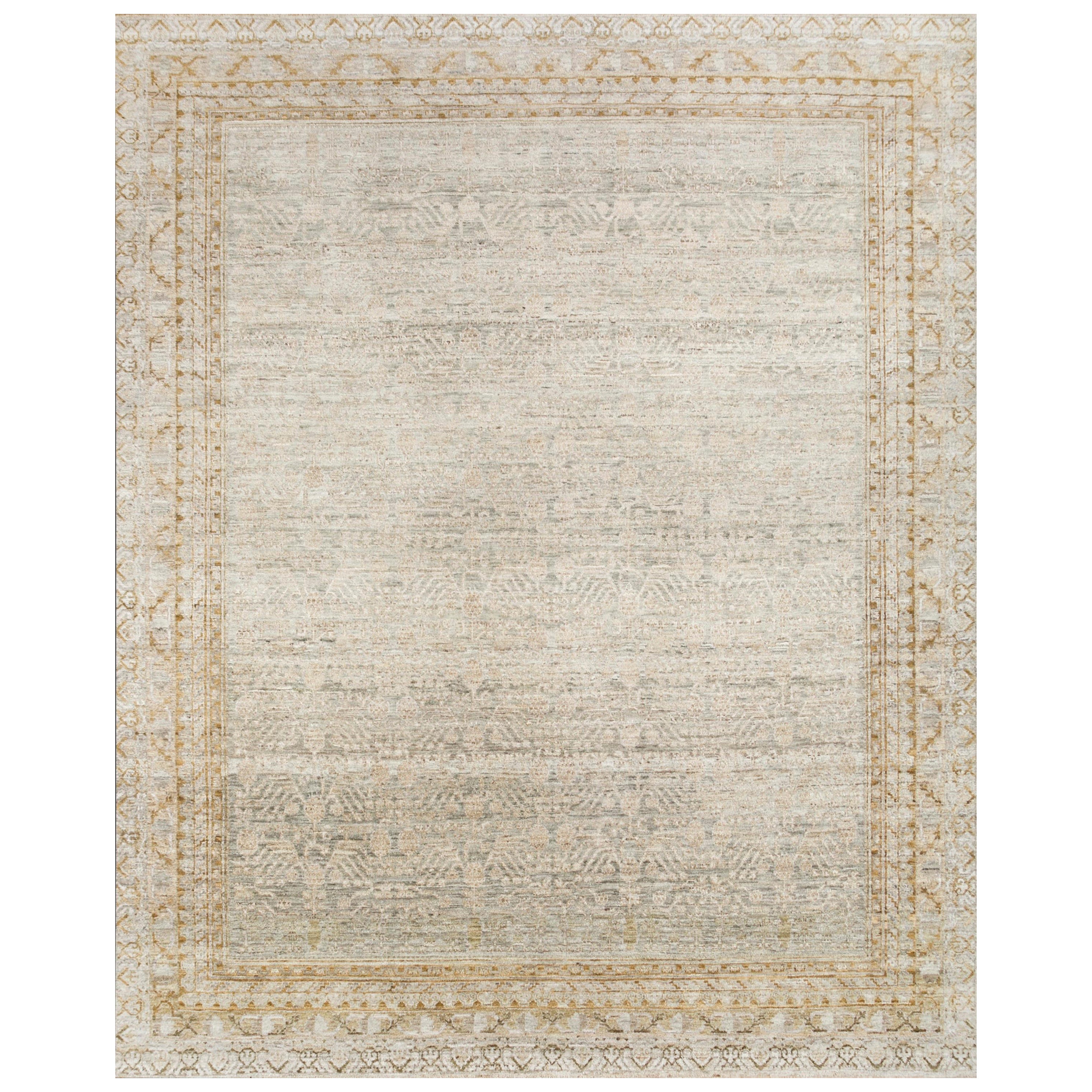 Tappeto Lustrous Haven Sage Green & Medium Gold 180X270 cm annodato a mano