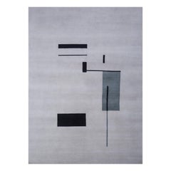 Tapis Misty London Symphony bleu fumé noué à la main