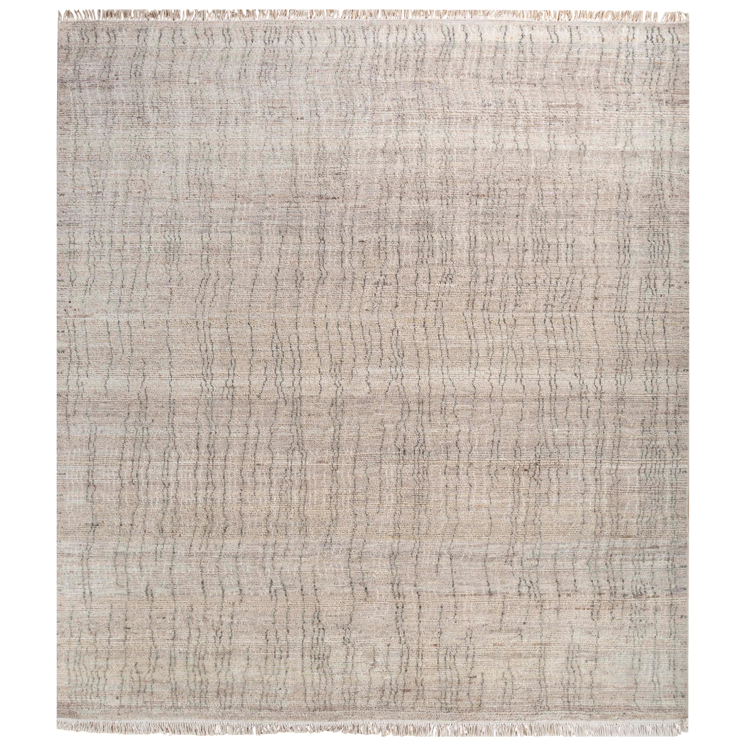 Tappeto Linear Enigma Lino & Lino 180x270 cm annodato a mano