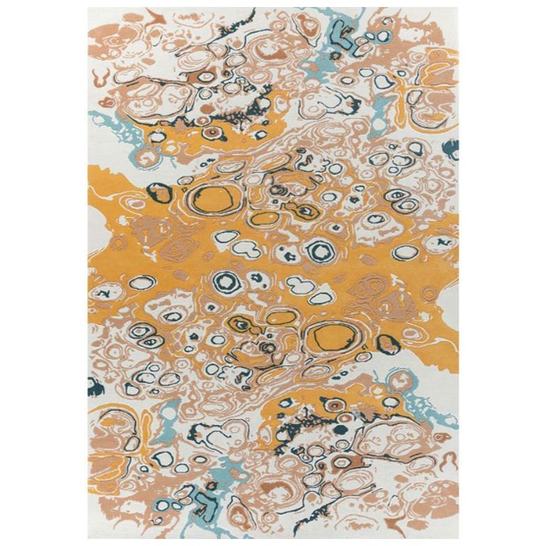 Tan Echo Snow White & Indian Tan 180x270 cm Handgeknüpfter Teppich