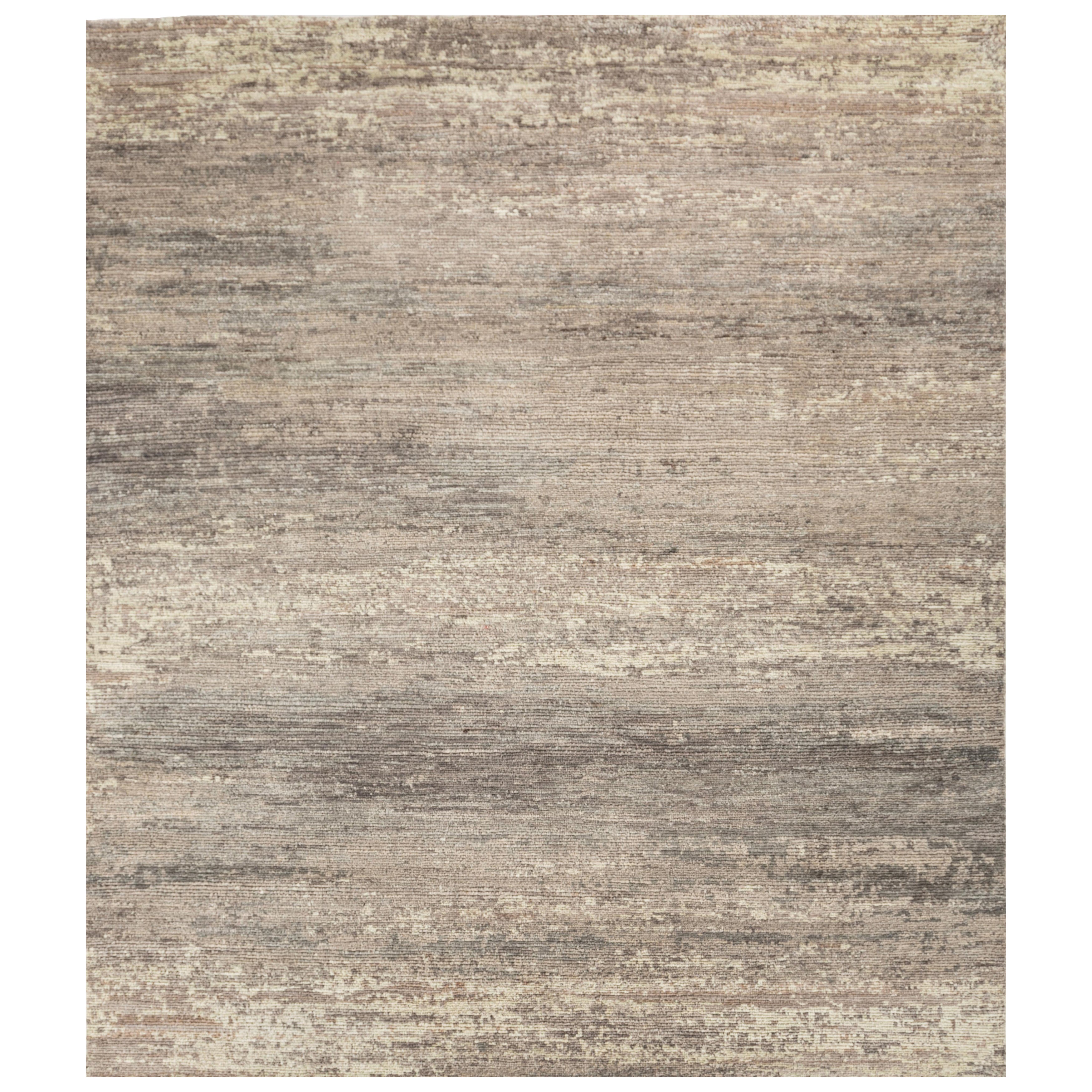 Jaipur Rugs 6X9 Piedi Tappeto annodato a mano in lana moderno beige e marrone