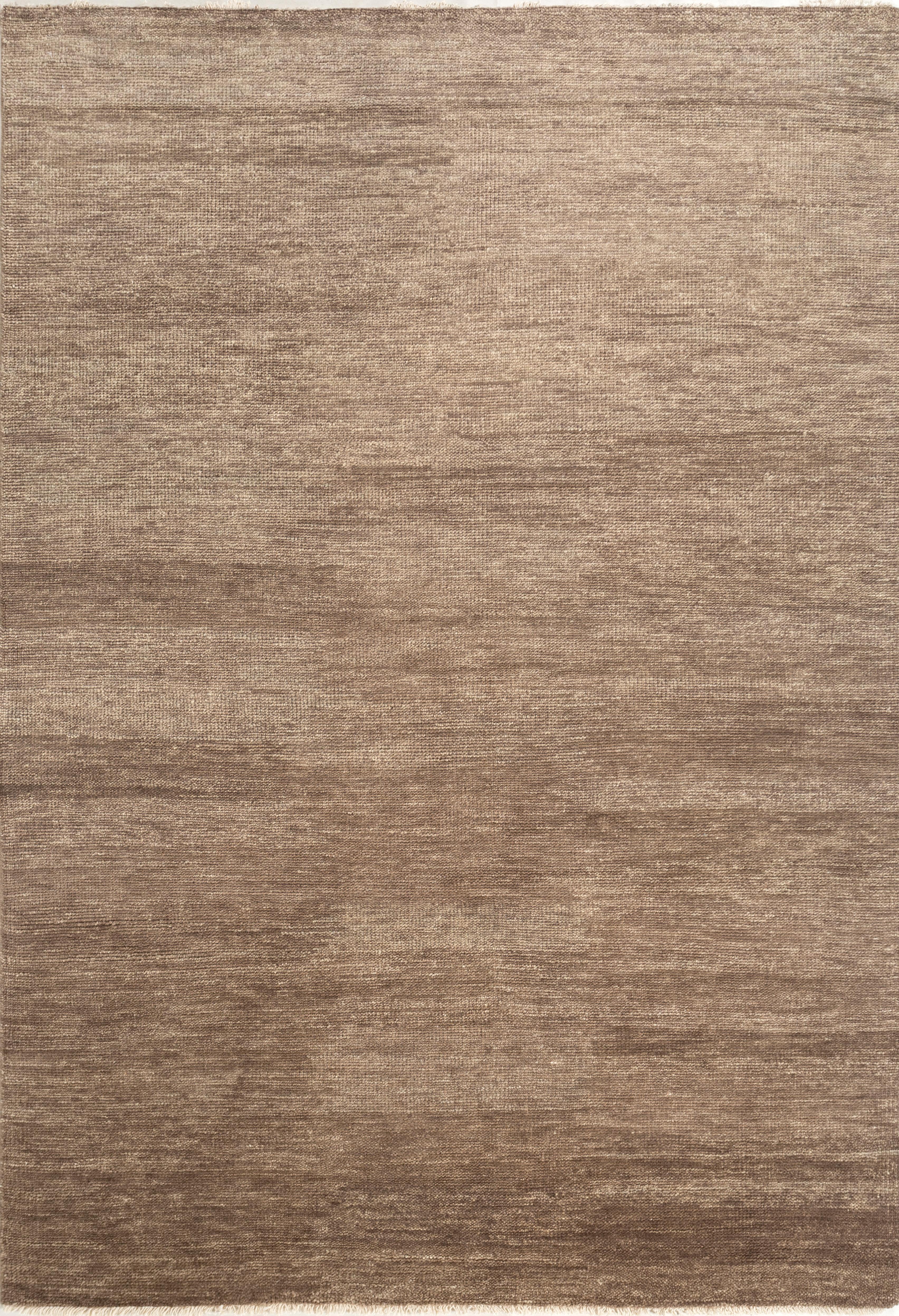 Jaipur Rugs 6x9 Piedi Tappeto annodato a mano in lana moderno beige e marrone