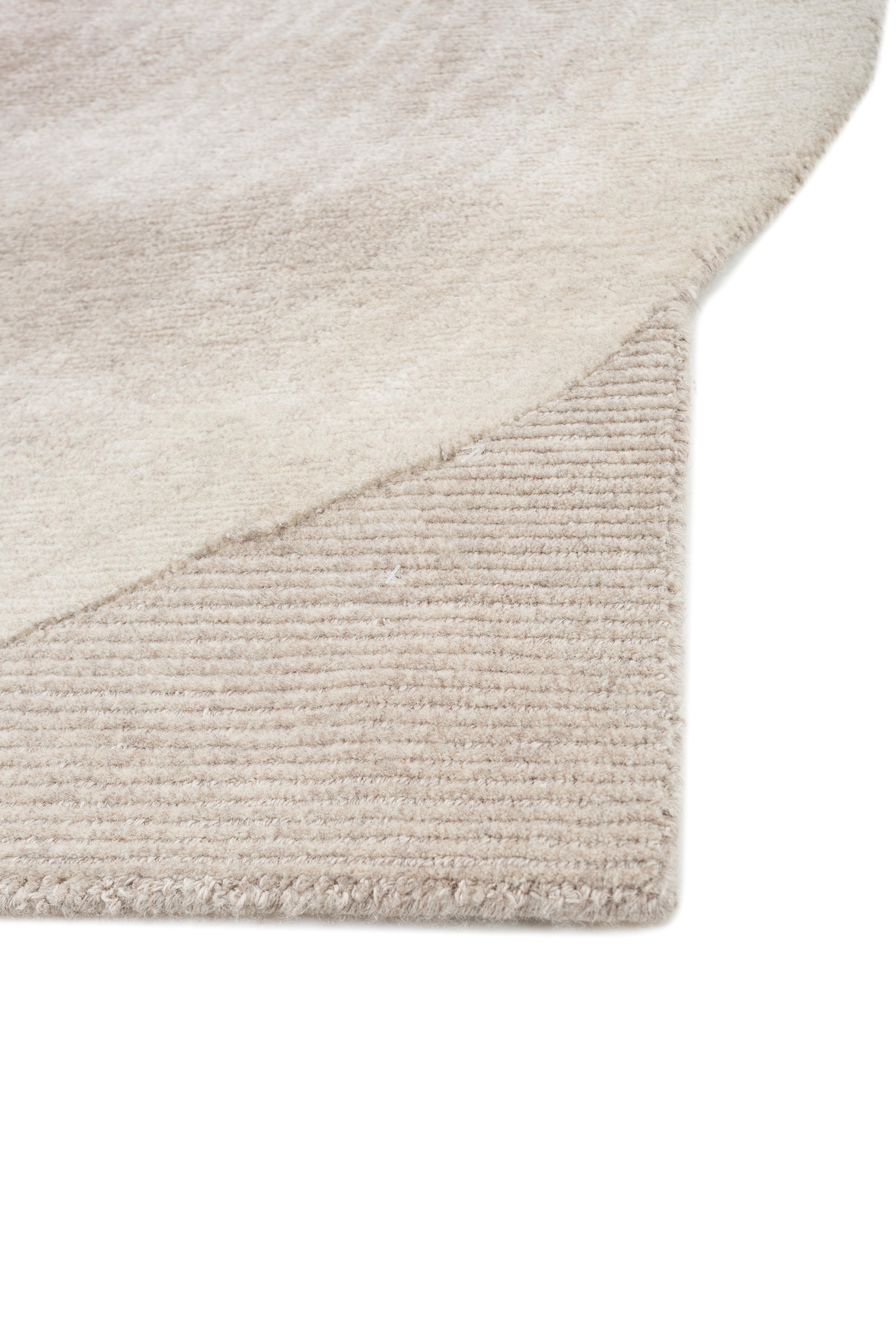 Moderno Tappeto Jaipur Rugs 6x9 Piedi Annodato a mano Tappeto in lana moderno Oro in vendita