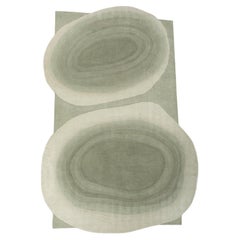 Jaipur Rugs 6x9 Feet Tappeto annodato a mano in lana verde moderno