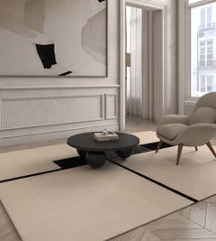 Jaipur Rugs 6x9 Feet Hand knotted Carpet Wool Modern Ivory Rug