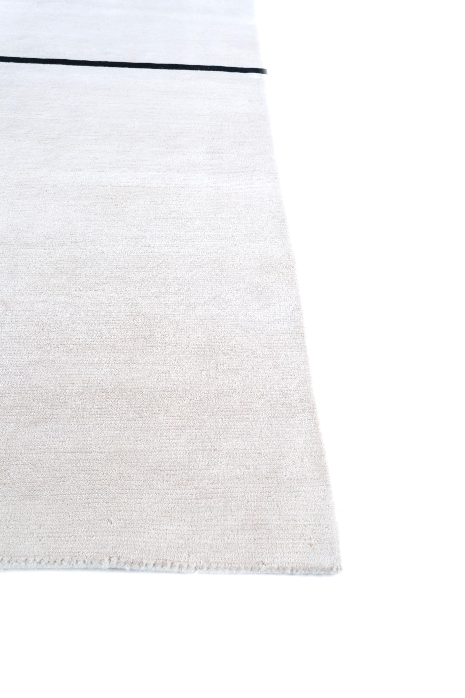 Moderno Jaipur Rugs 6x9 Piedi Tappeto annodato a mano in lana moderno avorio in vendita