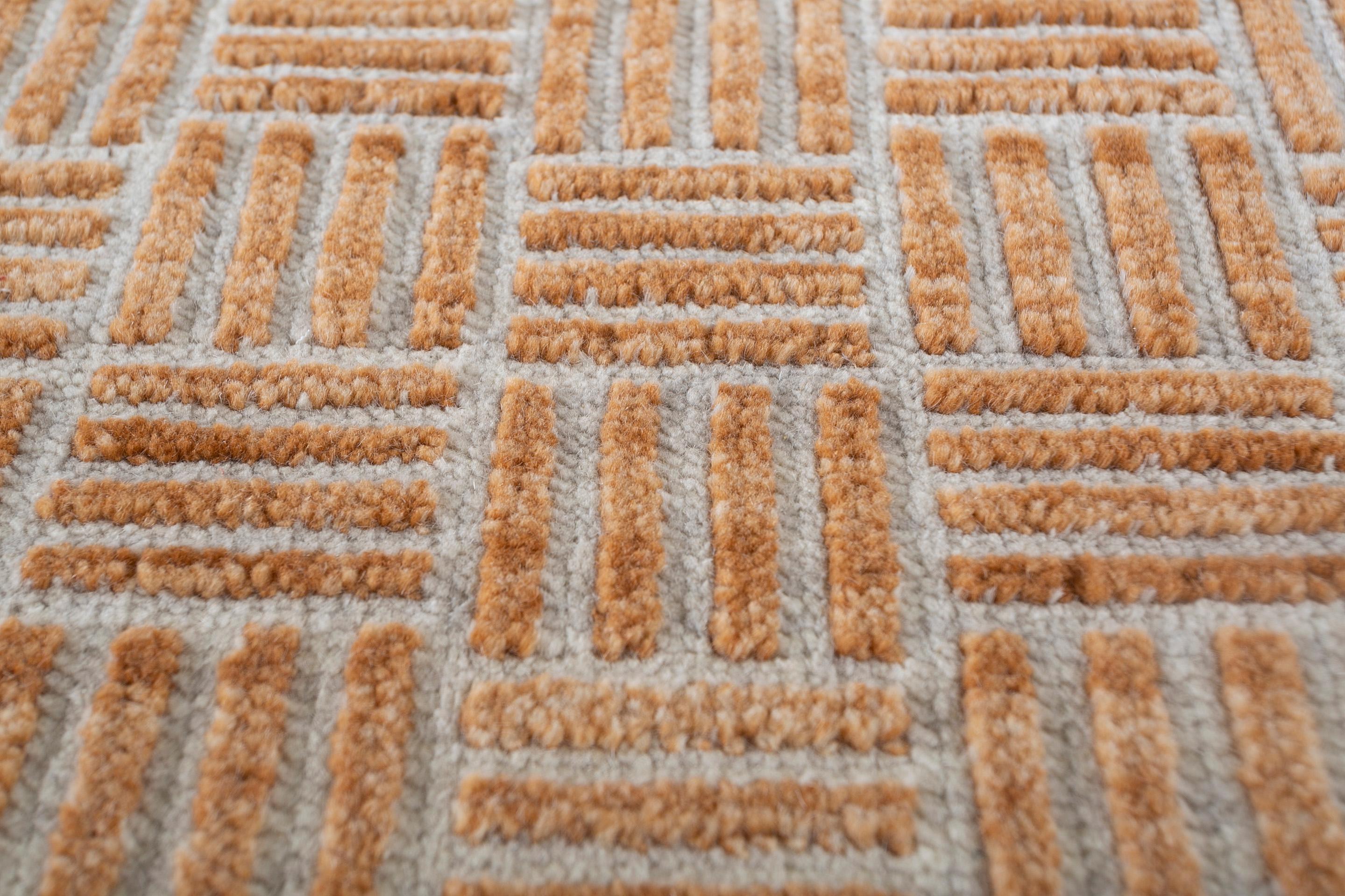 Jaipur Rugs Avec sa palette ton sur ton, les tapis de la collection Azalea rehausseront instantanément l'ambiance de n'importe quel espace. Ces tapis en laine et en viscose sont noués à la main et présentent une texture douce qui rend chaque pas