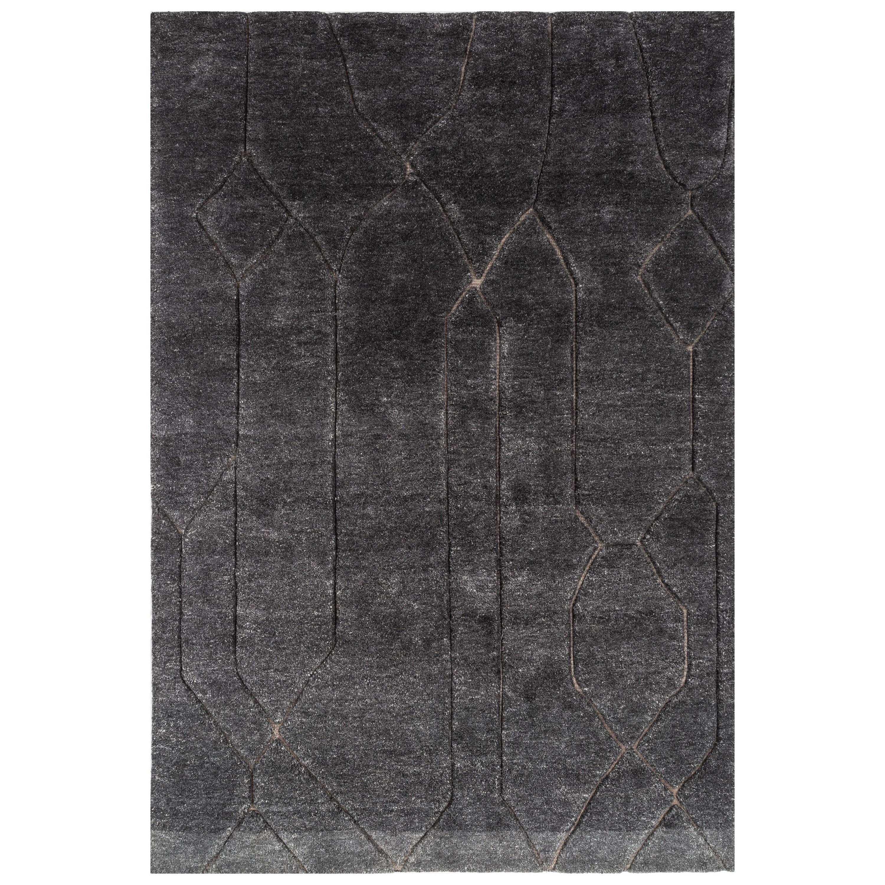 Tapis noué à la main Caviar & Medium Gray 180X270 cm en vente