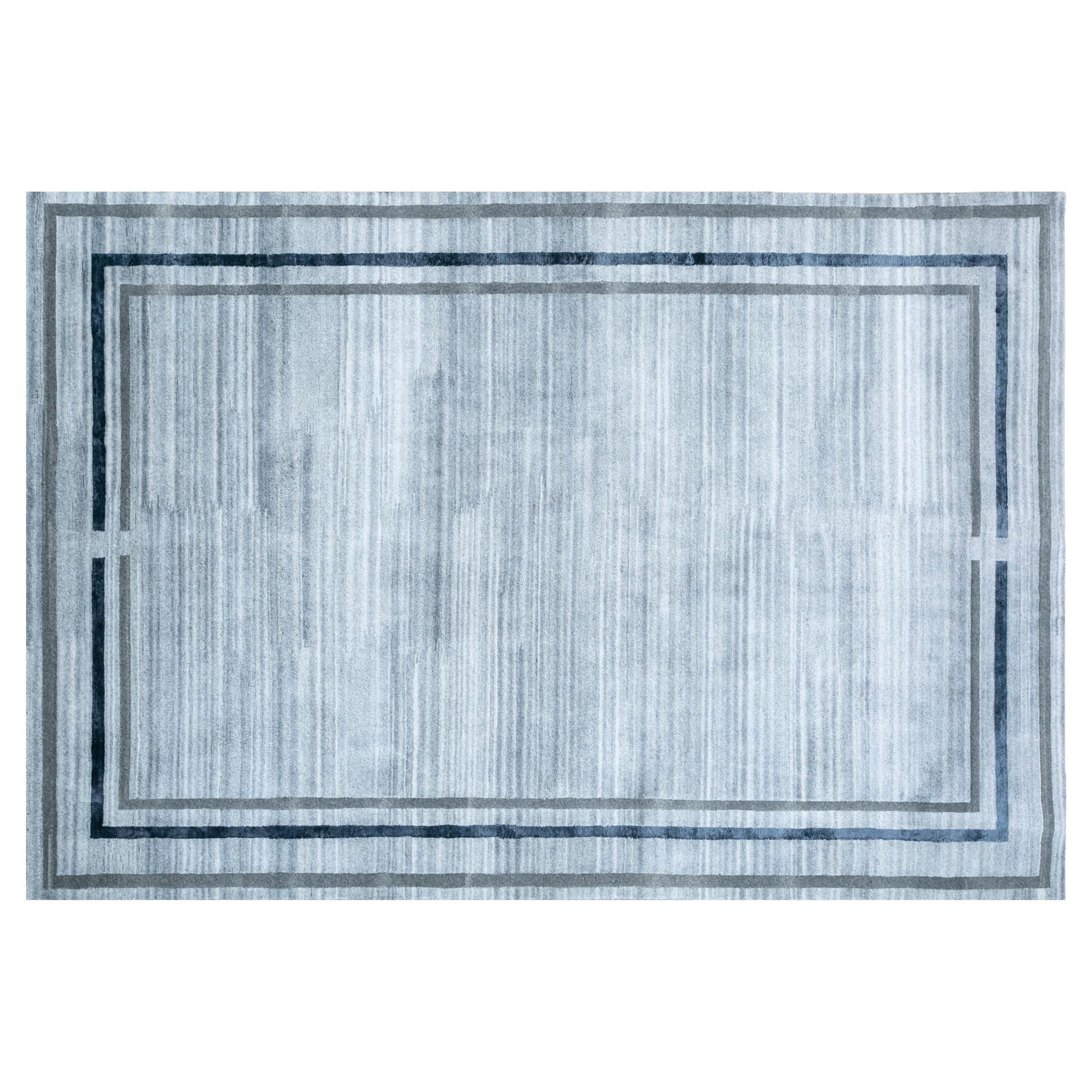 Tappeto Jaipur Rugs 6x9 piedi annodato a mano Tappeto in lana, viscosa e seta di bambù moderno