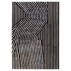 Jaipur Teppiche 6x9 Füße Hand getuftet Teppich Wolle und Viskose moderne Grau & Schwarz Teppich