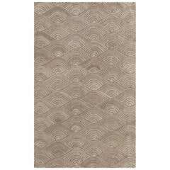 Jaipur Rugs 6X9 Feet Hand Tufted Carpet Wool Beige & Brown Modern Geometric Rug
