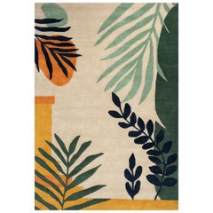 Jaipur Rugs 6X9 Feet Hand Tufted Carpet Wool Ivory Modern Floral & Tropical RuG