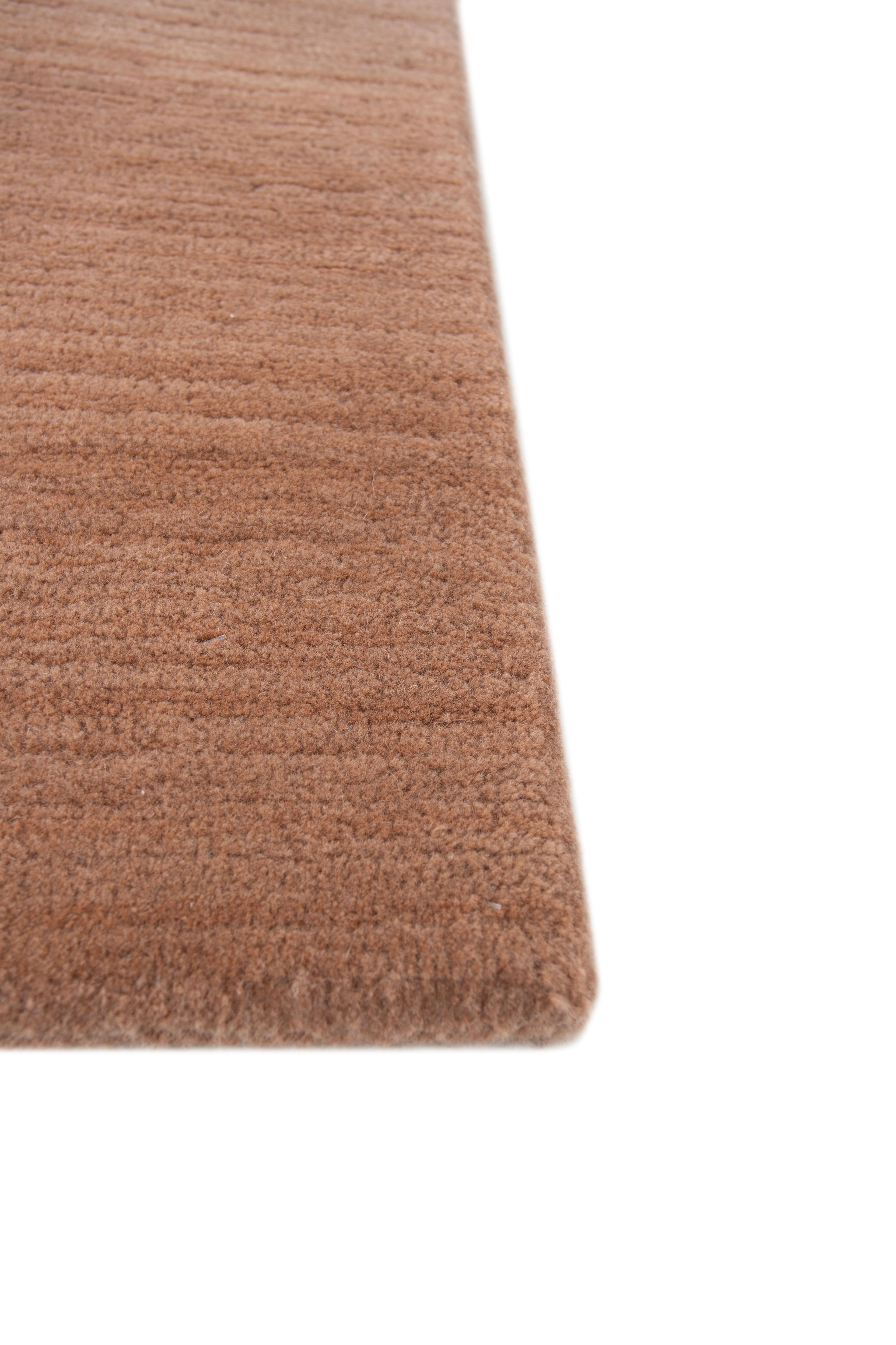 Moderno Tappeto Jaipur 6x9 Piedi Tappeto di lana moderno beige e marrone, trapuntato a mano in vendita