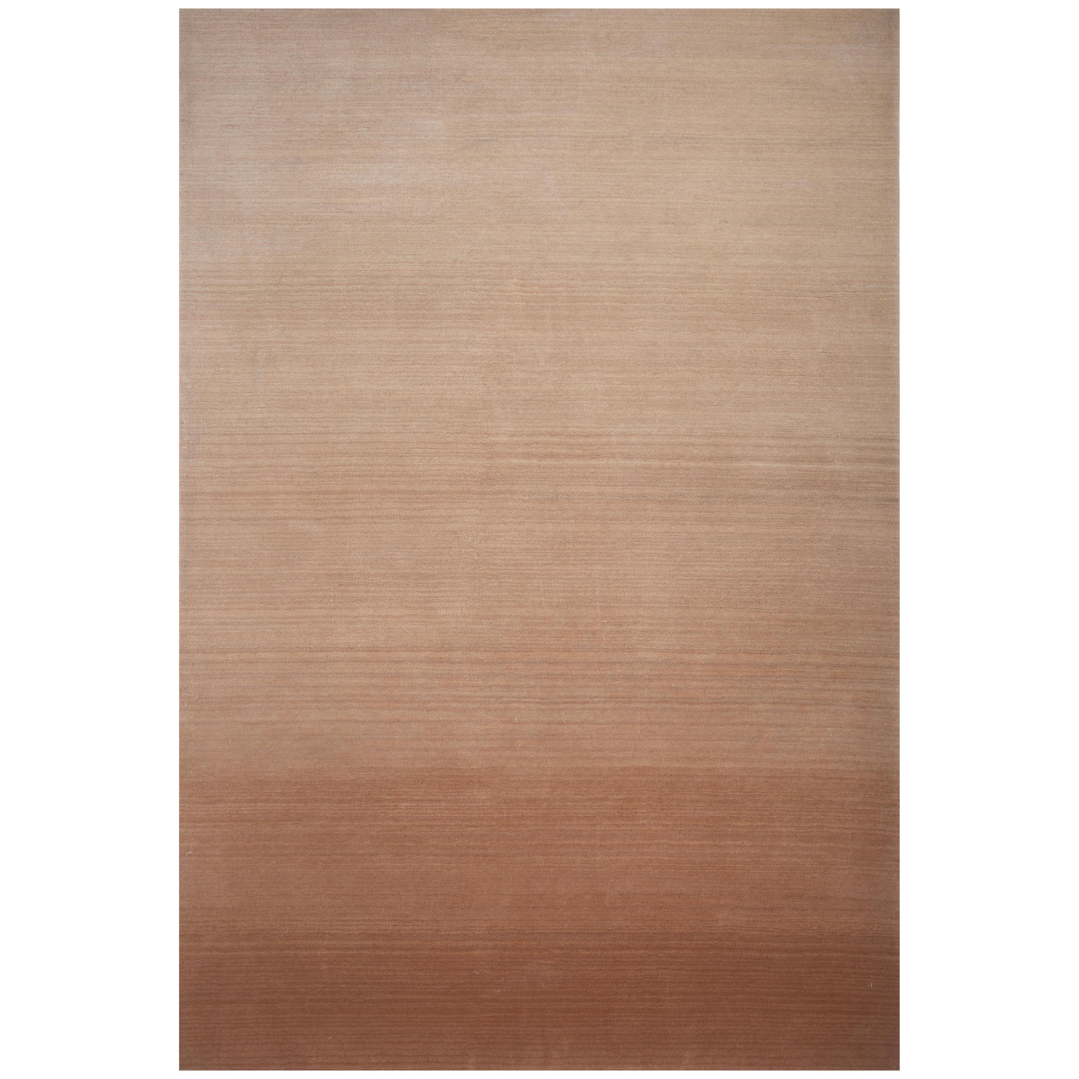 Tappeto Jaipur 6x9 Piedi Tappeto di lana moderno beige e marrone, trapuntato a mano