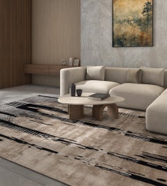 Jaipur Rugs 6x9 Feet Hand tufted Carpet Wool & Viscose Modern Beige & Brown Rug