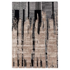 Jaipur Teppiche 6x9 Füße Hand getuftet Teppich Wolle & Viskose Moderne Beige & Braun Teppich
