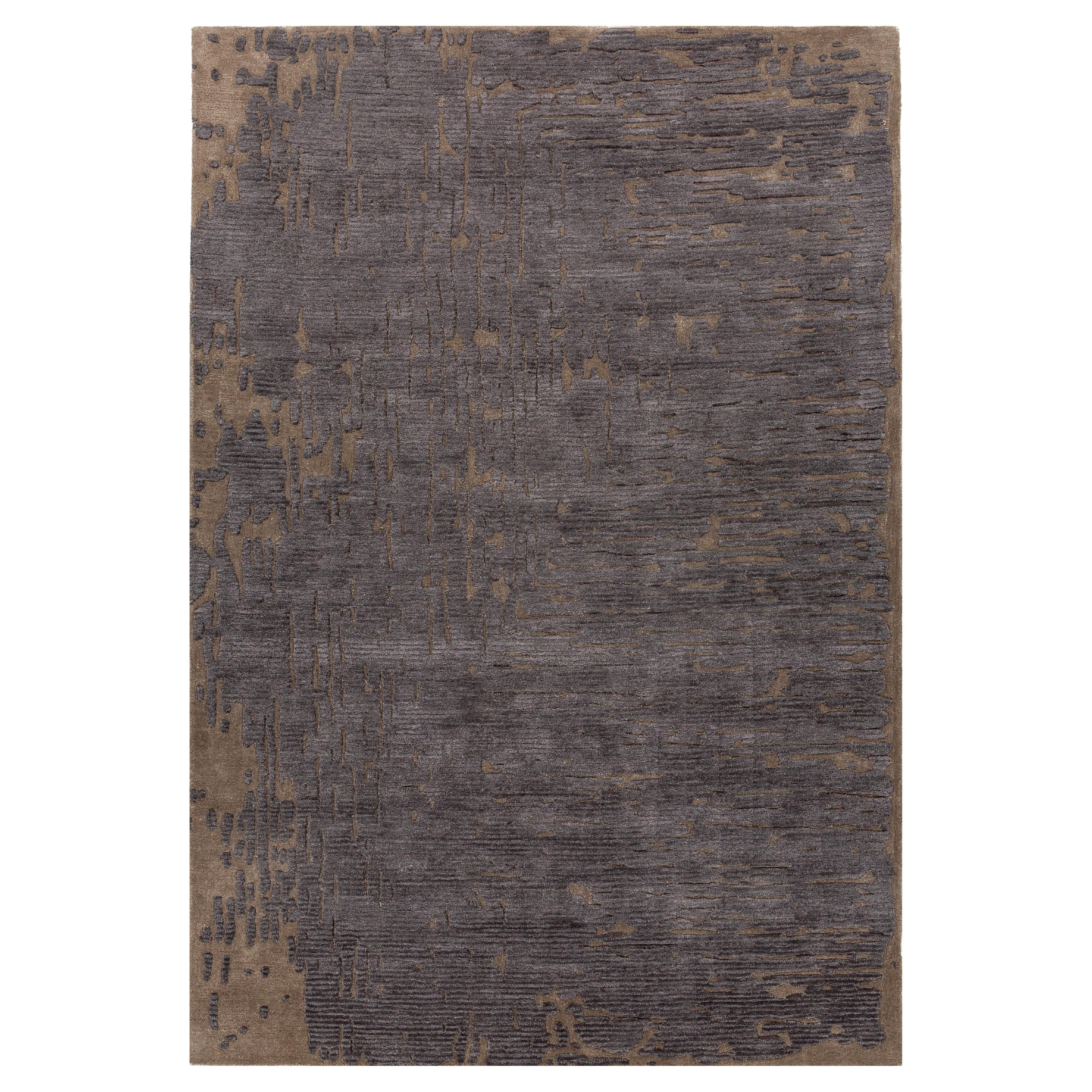 Jaipur Teppiche 6x9 Füße Hand getuftet Teppich Wolle & Viskose Moderne Grau & Schwarz Teppich