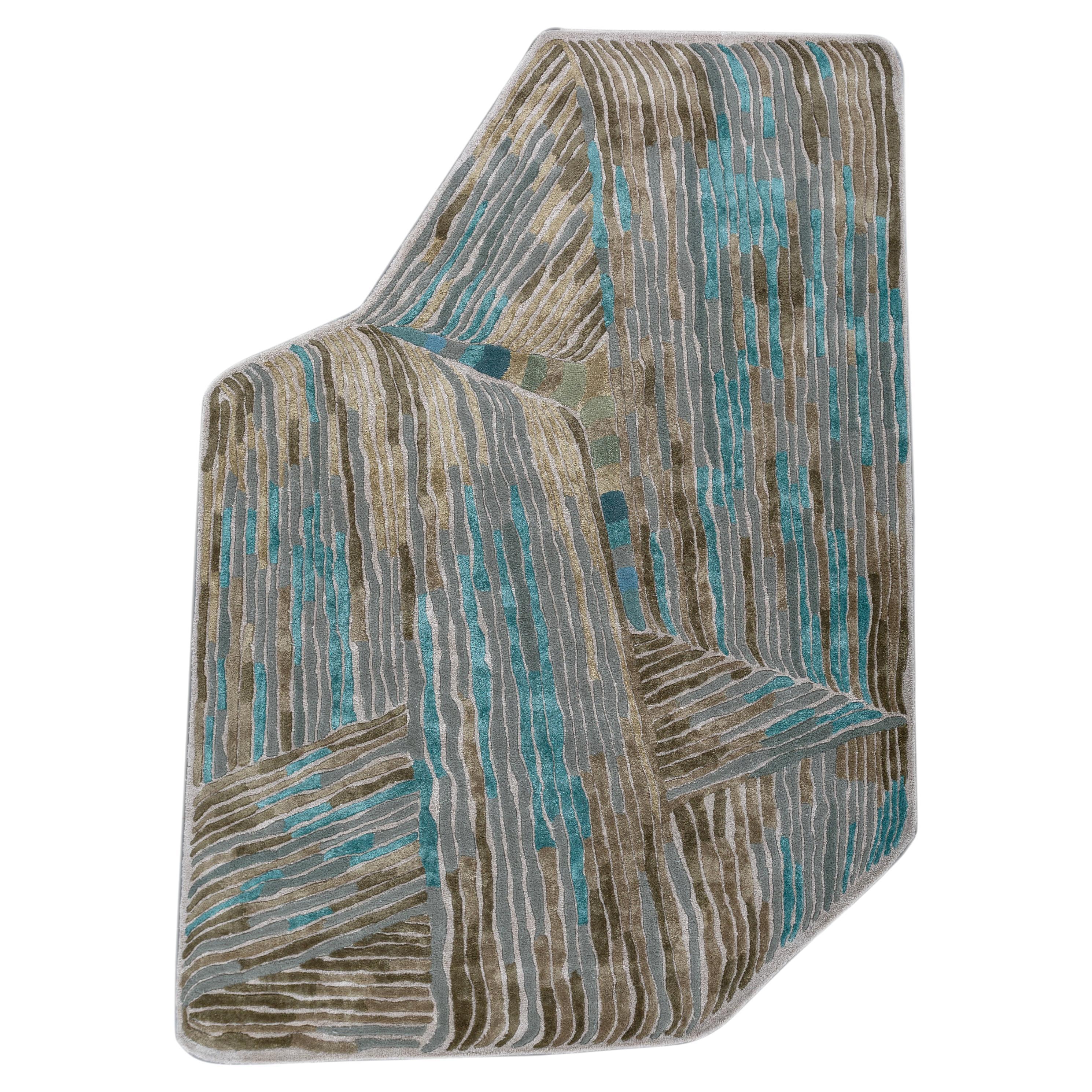 Jaipur Teppiche 6x9 Füße Hand getuftet Teppich Wolle & Viskose Moderne Elfenbein Teppich im Angebot