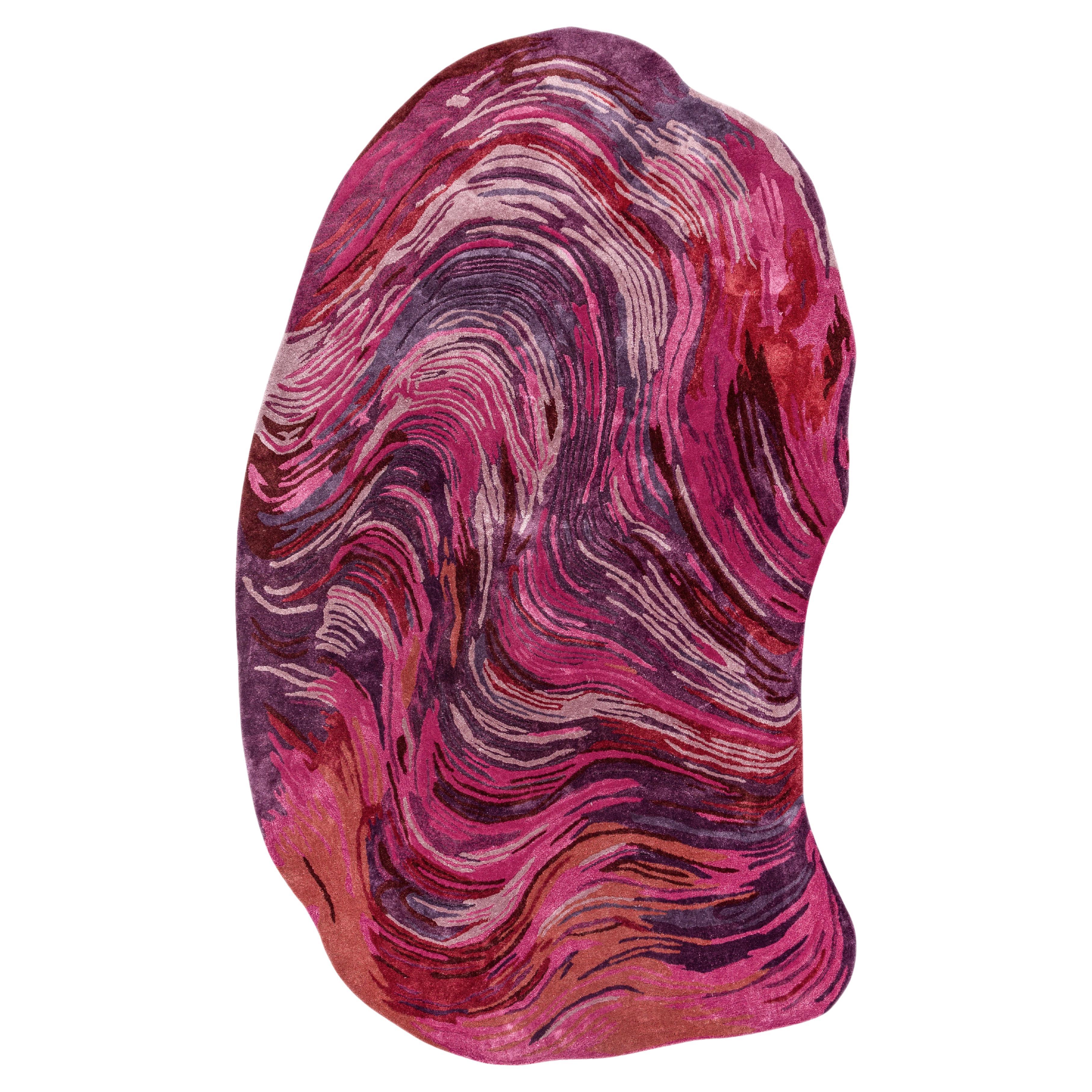 Jaipur Teppiche 6x9 Füße Hand getuftet Teppich Wolle & Viskose Modern Rosa & Lila Teppich im Angebot