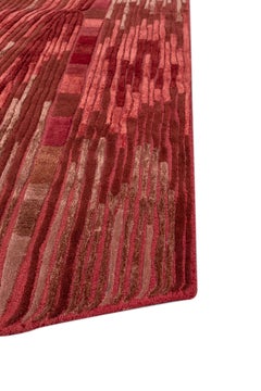 Jaipur Teppiche 6x9 Füße Hand getuftet Teppich Wolle & Viskose Modern Rot & Orange Teppich