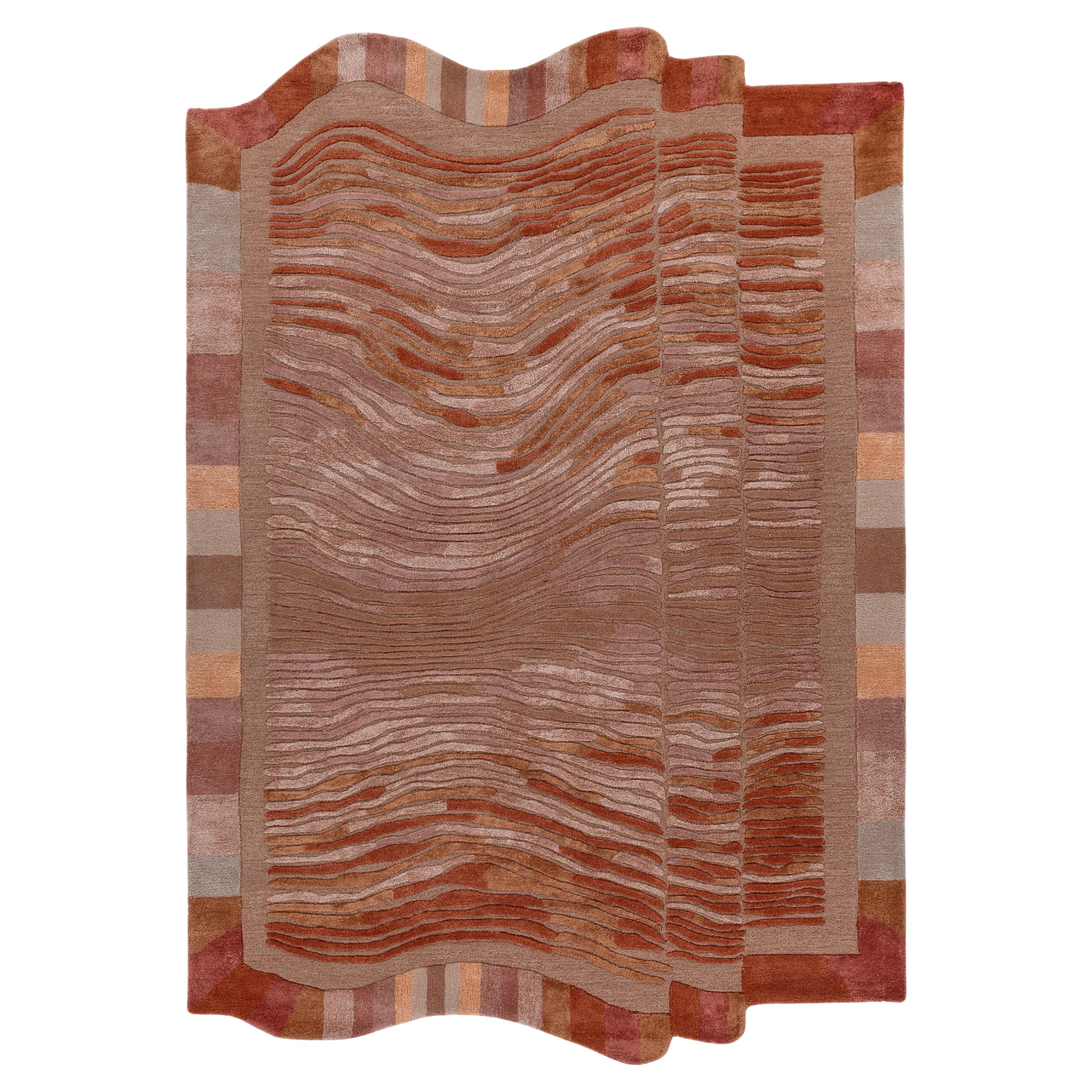 Jaipur Teppiche 6x9 Füße Hand getuftet Teppich Wolle & Viskose Modern Rot & Orange Teppich im Angebot