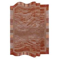 Jaipur Teppiche 6x9 Füße Hand getuftet Teppich Wolle & Viskose Modern Rot & Orange Teppich