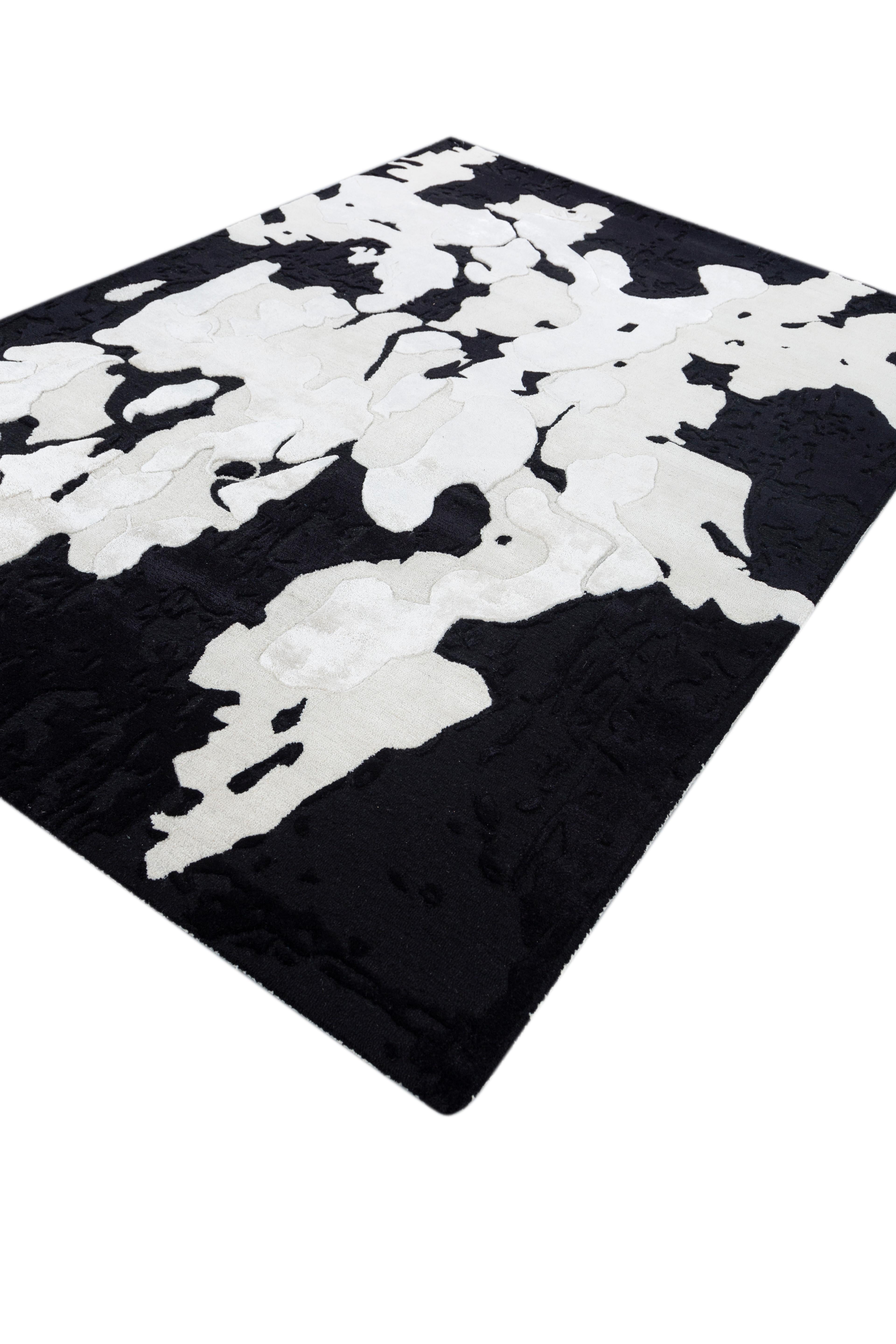 Jaipur Teppiche 6X9 Füße Hand getuftet Teppich Wolle & Viskose & Polyester moderne Elfenbein (Indisch) im Angebot