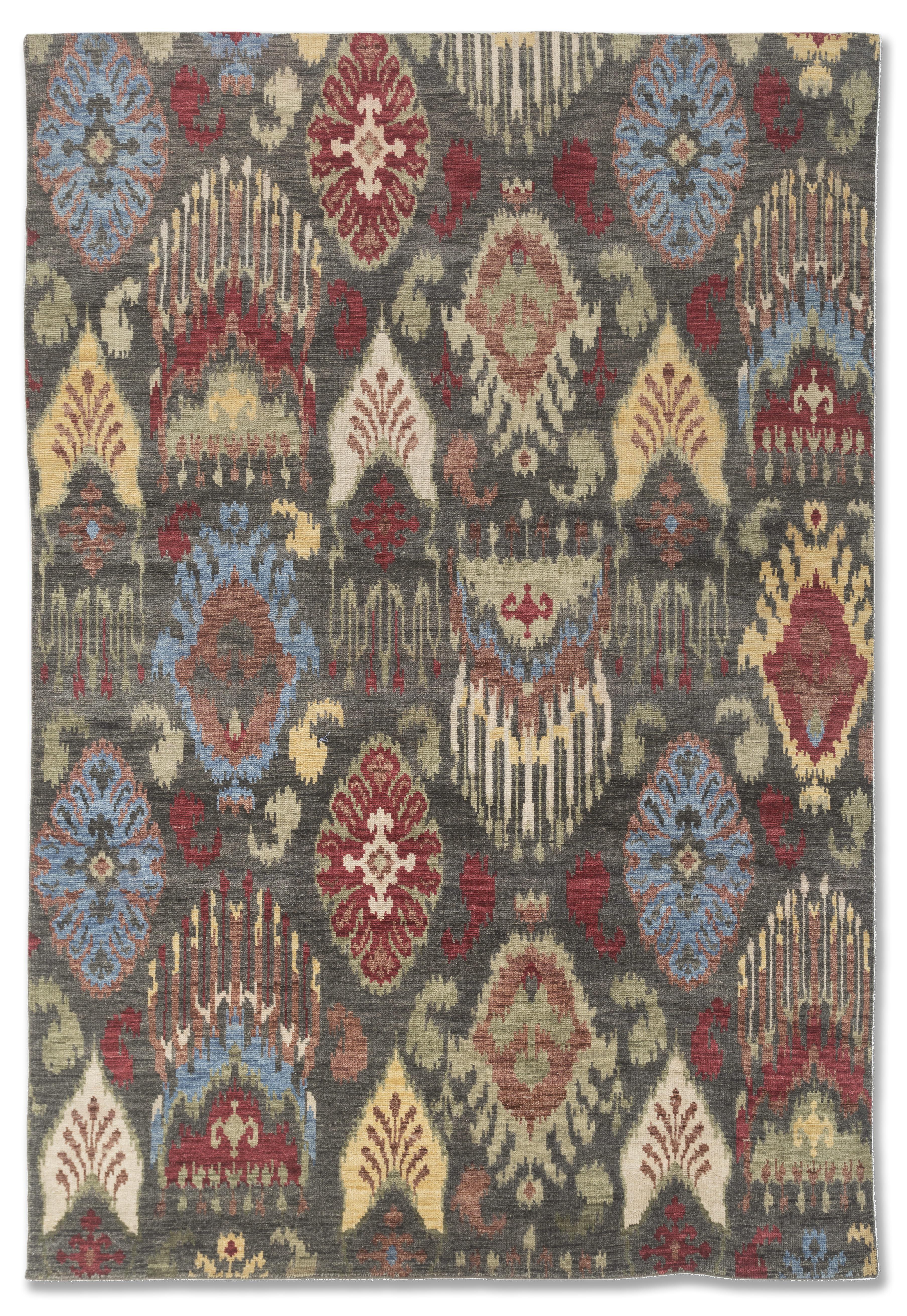 Jaipur Rugs 7X10 Pies Alfombra De Lana Anudada A Mano Alfombra Moderna Gris Y Negra Indio en venta