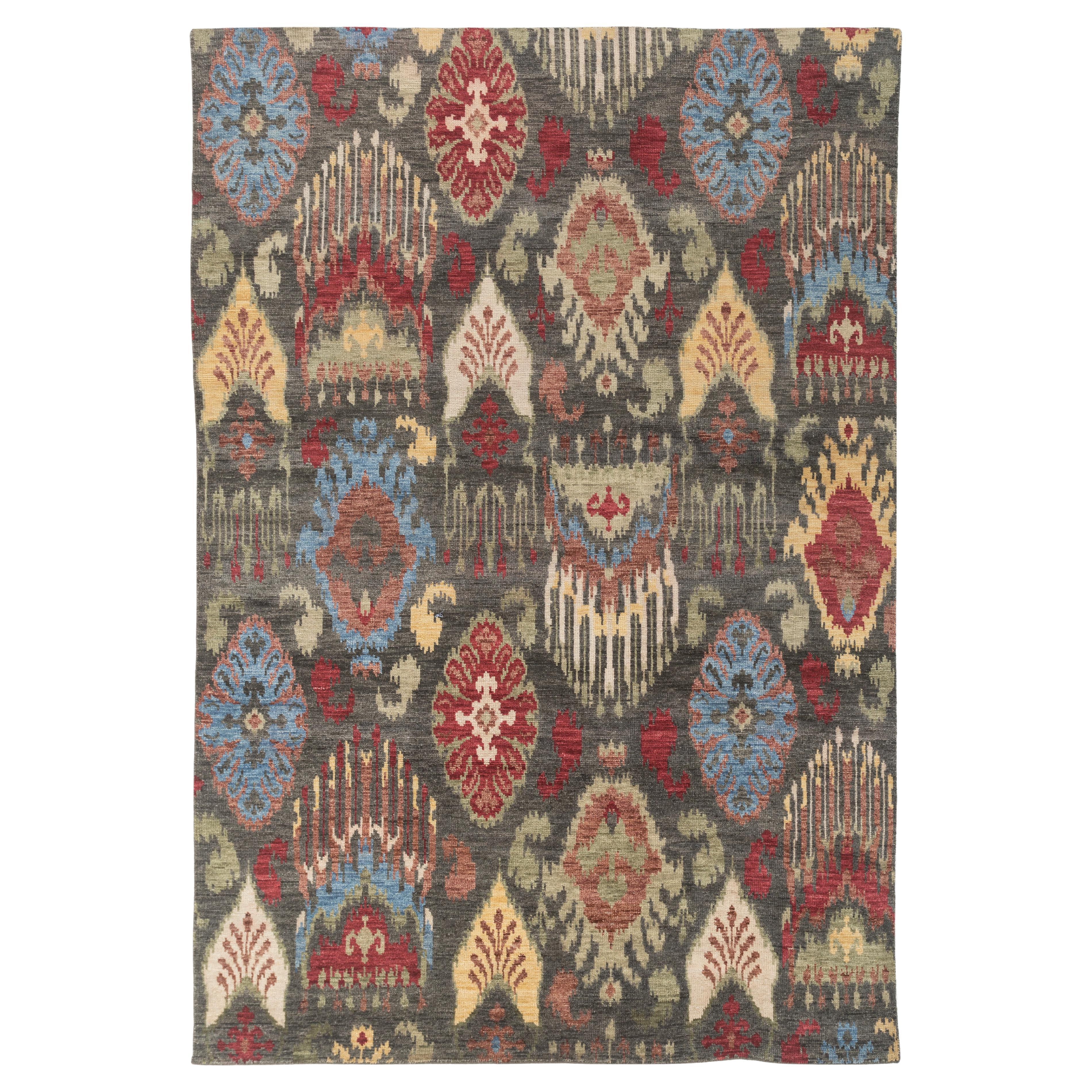 Jaipur Rugs 7X10 Feet Hand knotted Carpet Wool Modern Grey And Black Rug