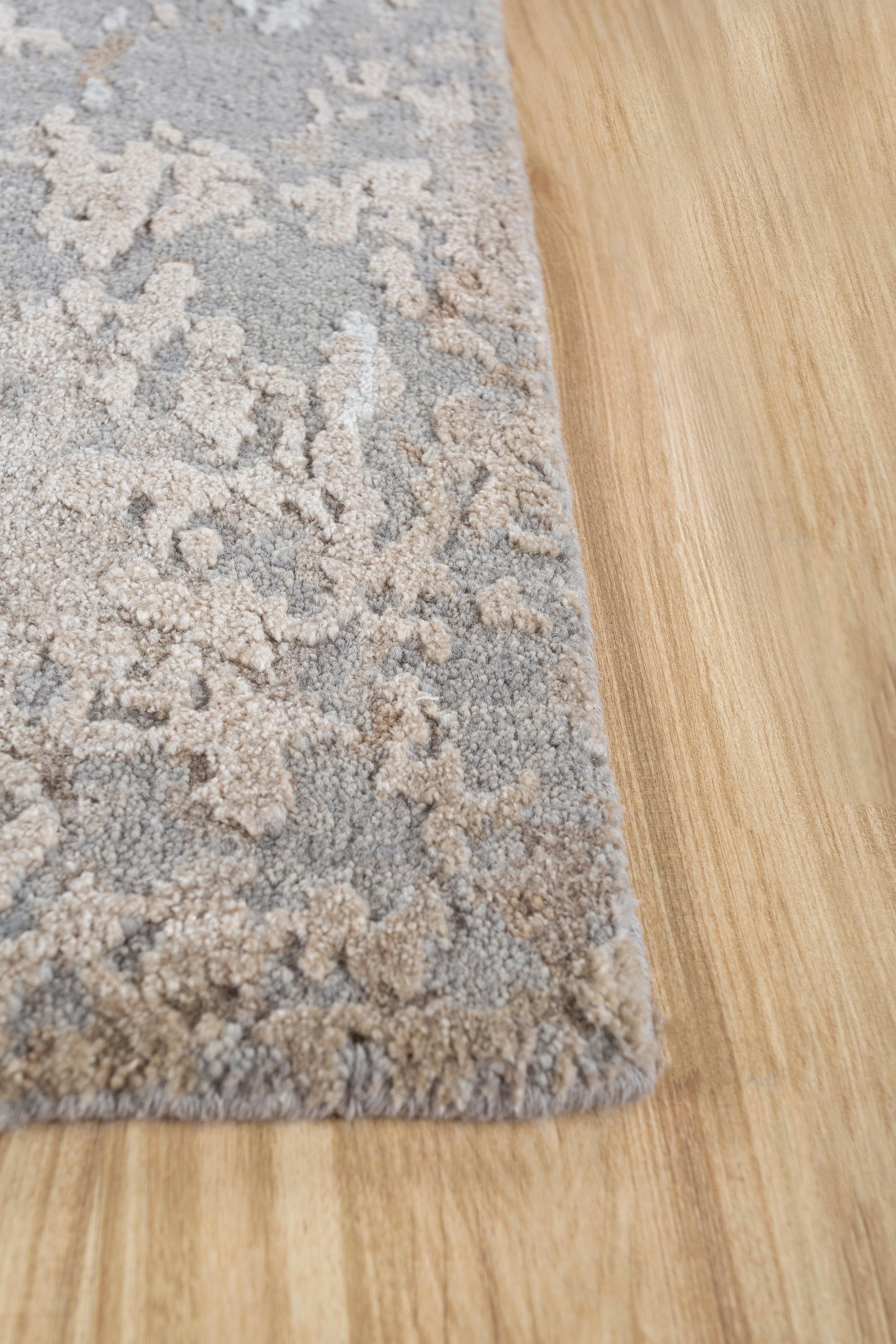 Jaipur Rugs 8'10x11'6 Pies Alfombra Anudada a Mano Lana y Nylon Alfombra Gris Moderna Moderno en venta