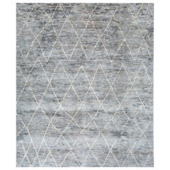 Jaipur Rugs 8X10 Feet Hand Knotted Carpet Jute Grey And Black Modern Rug