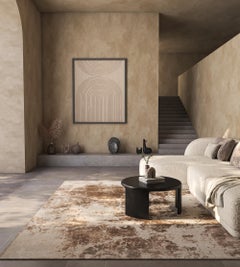 Jaipur Rugs 8x10 Pies Alfombra Anudada a Mano Lana Y Seda De Bambú Beige Y Marrón