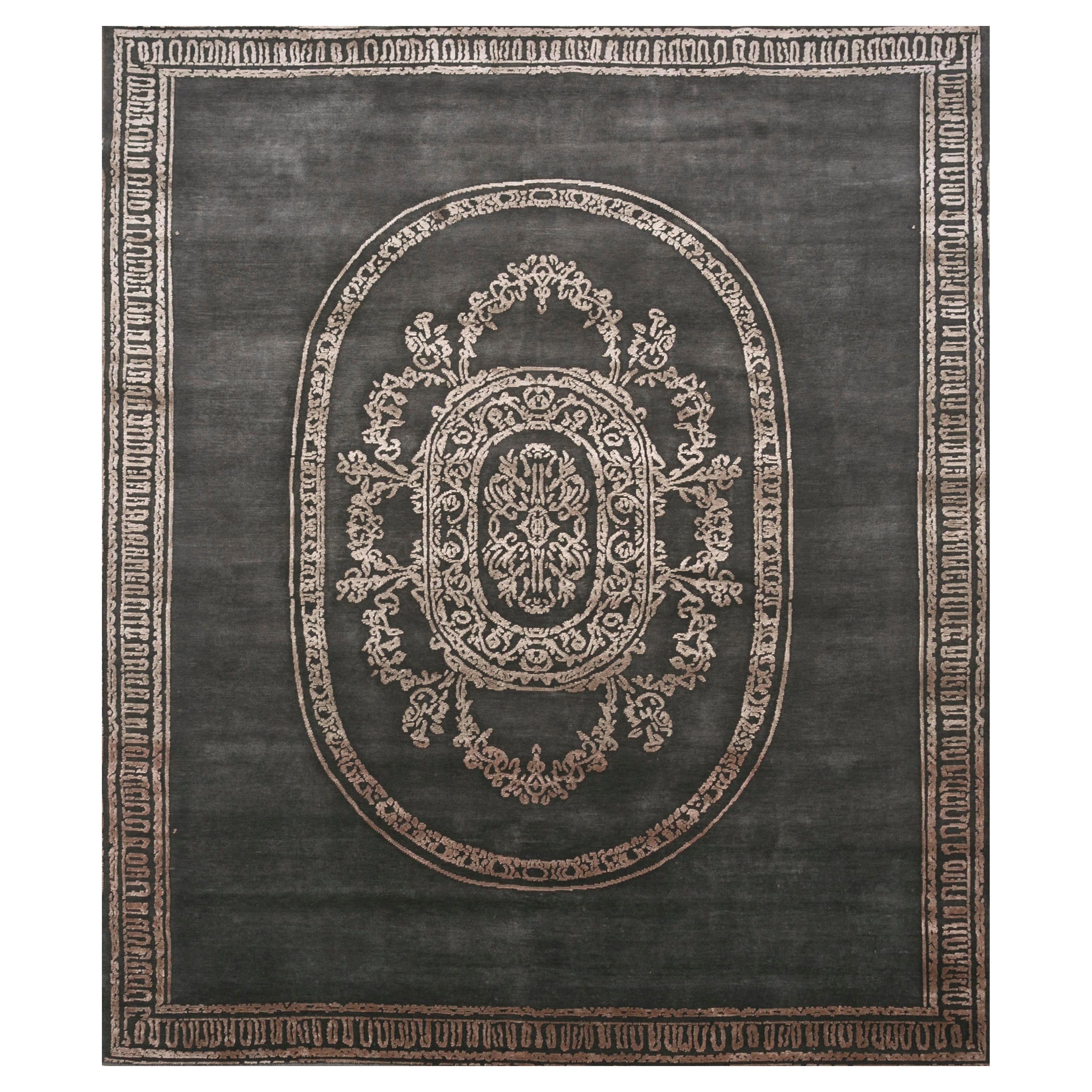Tappeto Neutral Opulence Liquirizia e Nature Beige 240X300 annodato a mano