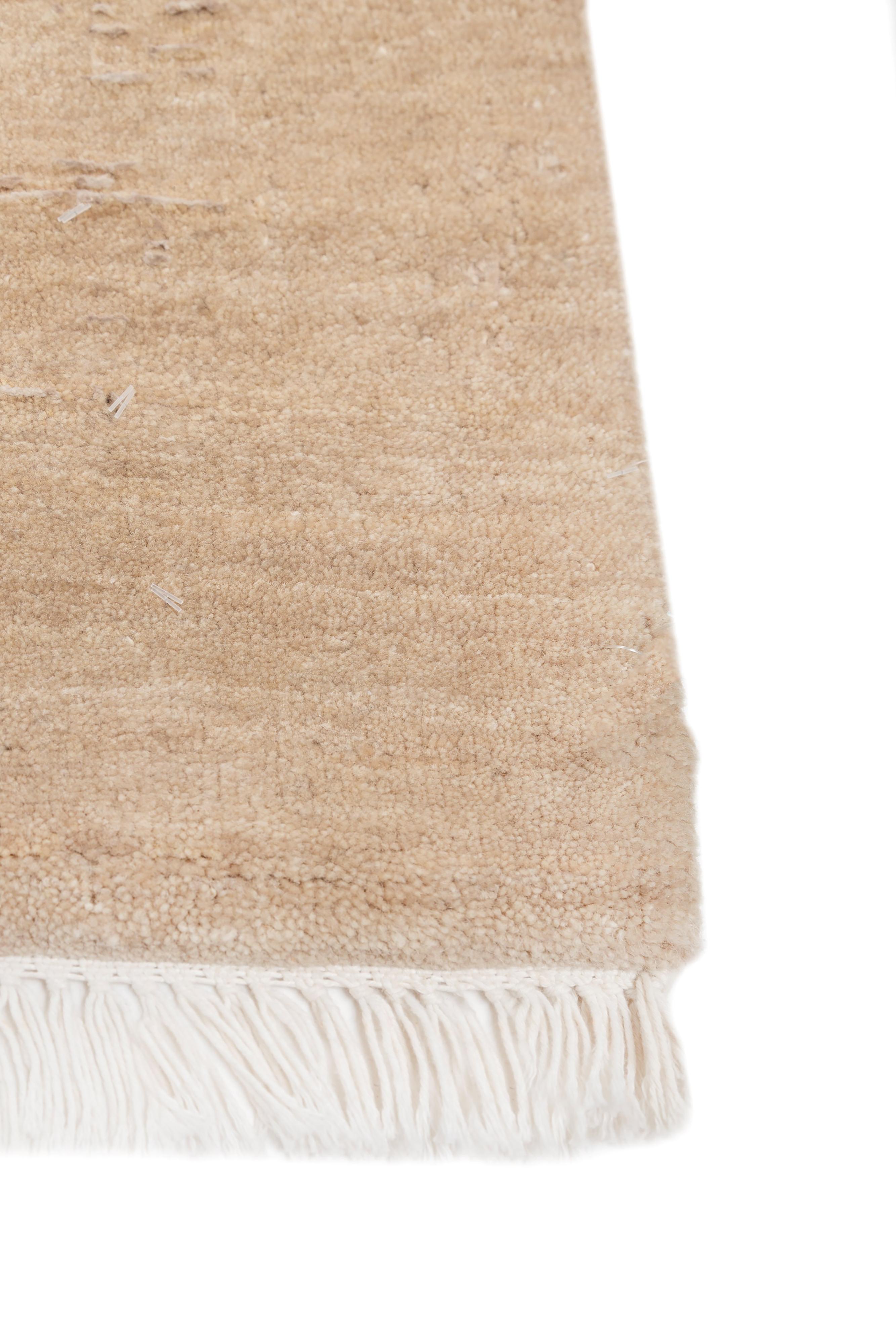 Jaipur Rugs 8x10 Füße handgeknüpfte Teppiche Wolle und Bambus Seide Elfenbein Modern (Moderne) im Angebot