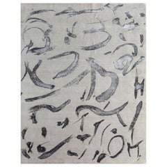 Tappeto Lux Weave Ivory & Frost Gray 240X300 cm annodato a mano