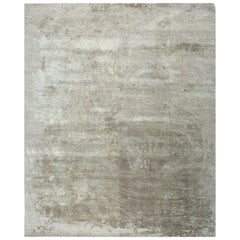 Jaipur Rugs 8X10 Feet Hand Knotted Carpet Wool And Silk Blue Modern Abstract Rug