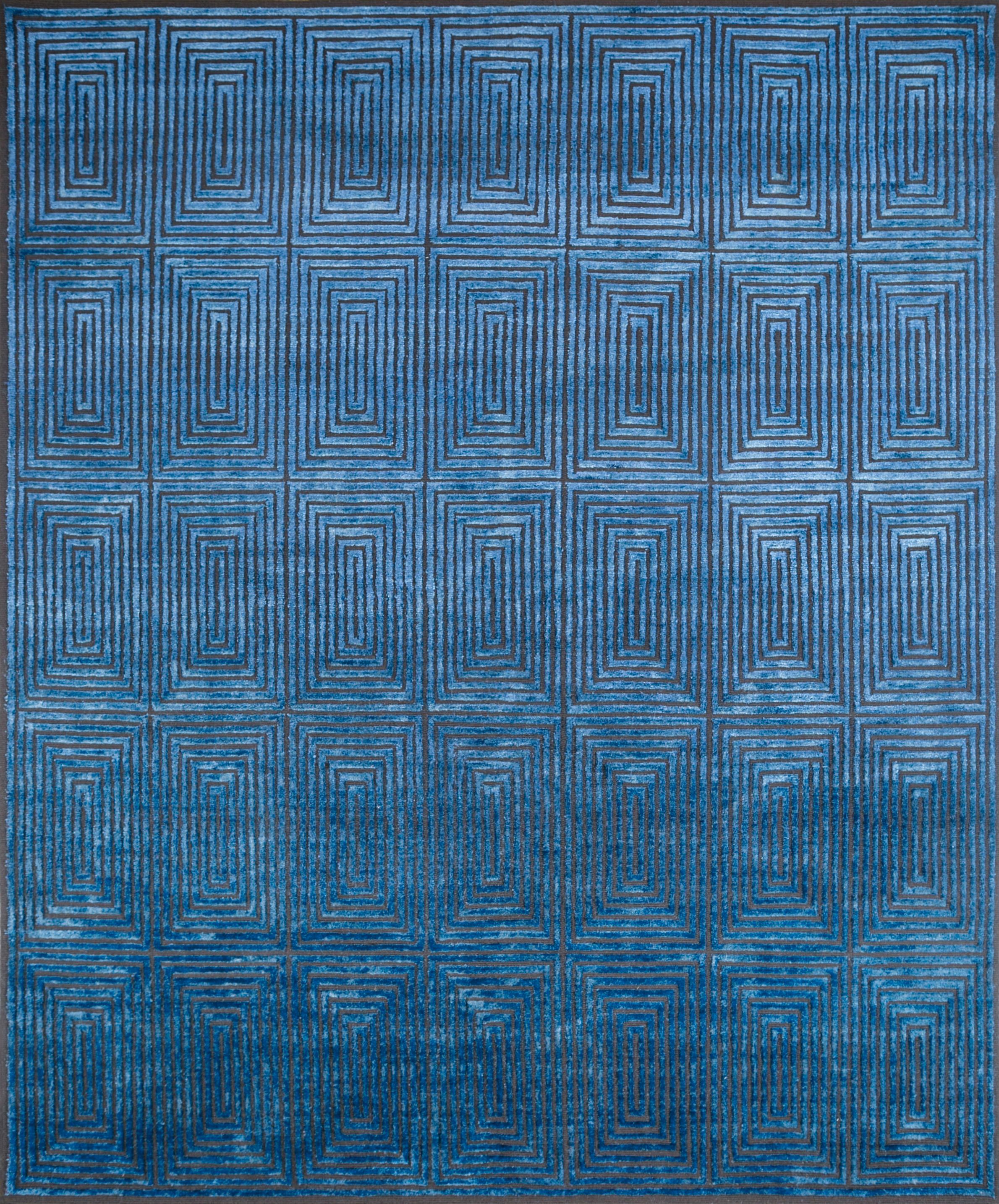 Jaipur Rugs 8x10 Piedi Tappeto annodato a mano in lana e seta moderno Beige e Marrone