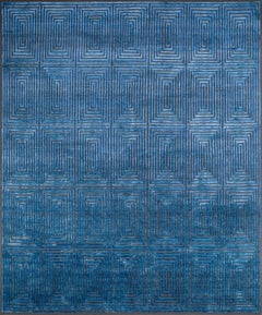Jaipur Rugs 8x10 Piedi Tappeto annodato a mano in lana e seta moderno Beige e Marrone