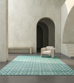 Jaipur Rugs 8x10 Feet Hand knotted Carpet Wool And Silk modern Blue Rug