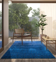 Jaipur Rugs 8x10 Feet Hand knotted Carpet Wool And Silk modern Blue Rug