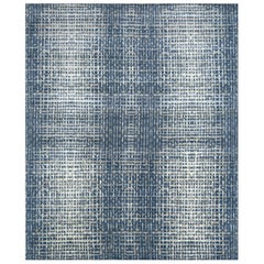 Jaipur Rugs 8x10 Feet Hand geknüpft Teppich Wolle und Seide Modern Blau Teppich