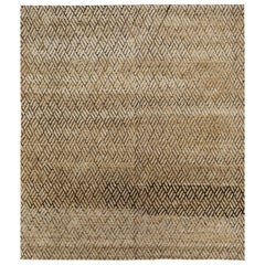 Jaipur Rugs Tapis 8x10 pieds noués à la main Laine et soie moderne Tapis doré